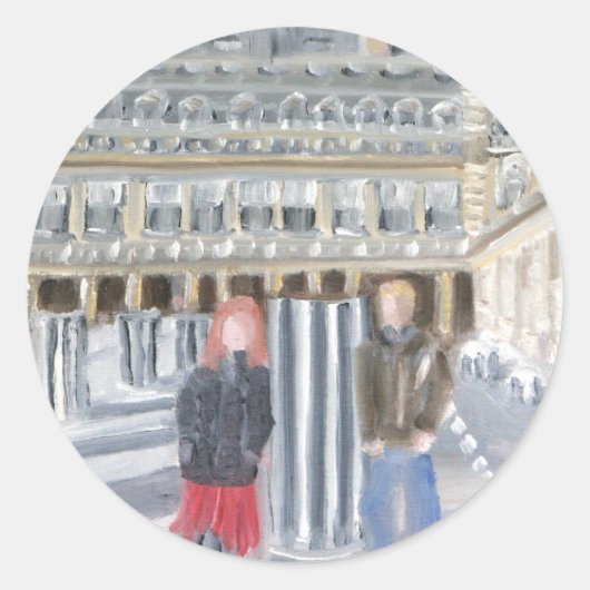 STICKER ROND AMOUR À PARIS (Devant)