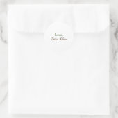 Sticker Rond amour ajouter un nom simple texte modifiable minim (Sac)