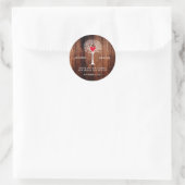 Sticker Rond Amour arbre rustique mariage campagnard de bois Me (Sac)