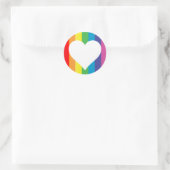 Sticker Rond amour arc en ciel : (Sac)