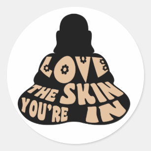 Sticker Rond Amour Bouddha