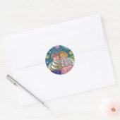 STICKER ROND AMOUR BUGS, FLIX & PLEINE LUNE, CUTE VALENTINE (Enveloppe)