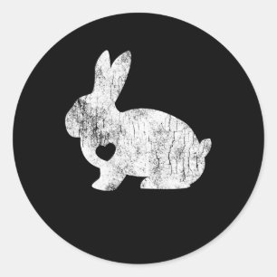 Sticker Rond Amour Bunny   Propriétaire d'animal de compagnie d