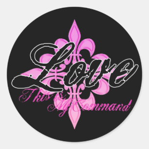 Sticker Rond Amour - C'est ma commande