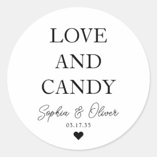 Sticker Rond Amour Classique Simple Et Mariage Coeur Favori