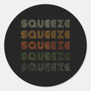 Sticker Rond Amour Coeur Squeeze Tee Grunge Style Vintage Noir