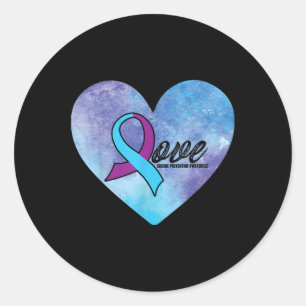 Sticker Rond Amour Coeur Suicide Prévention Mois Suicide