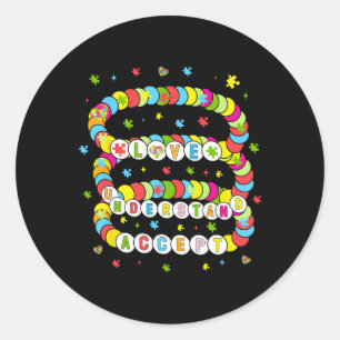 Sticker Rond Amour Comprendre Accepter la Sensibilisation sur l