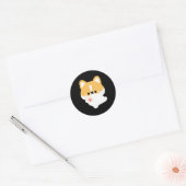 Sticker Rond Amour Corgi (Enveloppe)