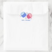 Sticker Rond Amour = Cupcakes (Sac)