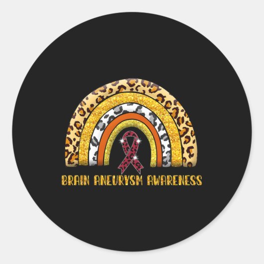 Sticker Rond Amour Cure Femmes Cerveau Aneurie Sensibilisation (Devant)