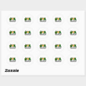 Sticker Rond Amour Cure Maladie du rein Sensibilisation Marche  (Feuille)