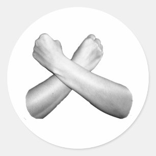 Sticker Rond Amour dans ASL