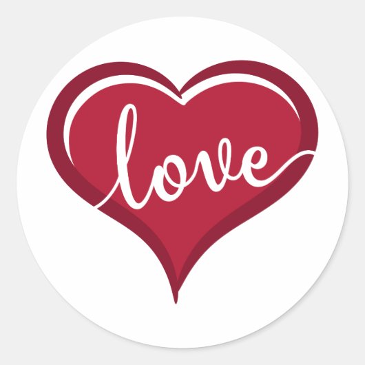 Sticker Rond amour dans les valentines cardiaques (Devant)