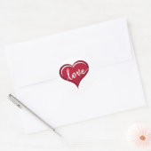 Sticker Rond amour dans les valentines cardiaques (Enveloppe)