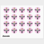 Sticker Rond Amour de calopsitte (Feuille)