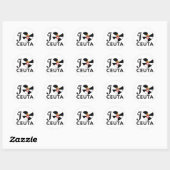 Sticker Rond Amour de Ceuta (Feuille)