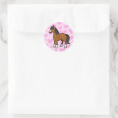 Sticker Rond Amour de cheval (Sac)