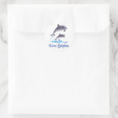 Sticker Rond Amour de dauphin (Sac)