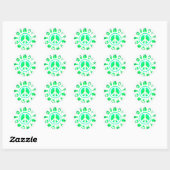 Sticker Rond Amour de la fureur (Feuille)