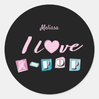 Sticker Rond Amour de la K-pop musique coréenne fan de black pi