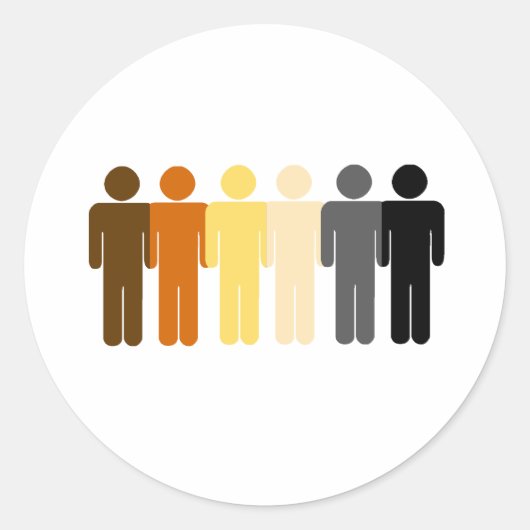 Sticker Rond Amour de l'ours (Devant)