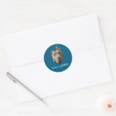 Sticker Rond Amour de Pit Bull pour un Pibble (Enveloppe)