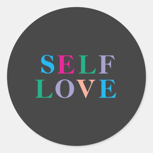 Sticker Rond Amour de soi (Devant)