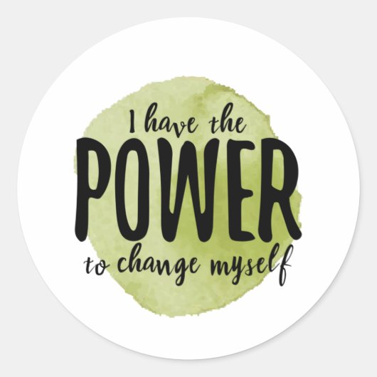 Sticker Rond amour de soi paroles motivationnelles pour l'accep (Devant)