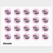 Sticker Rond Amour de Sugar Glider (Feuille)