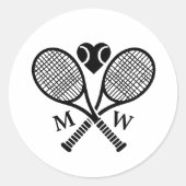 Sticker Rond Amour de Tennis (Devant)