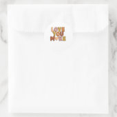 Sticker Rond Amour de vous plus style romantique minimal (Sac)