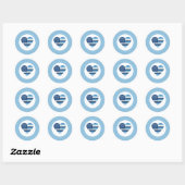 Sticker Rond Amour des forces de l'ordre (Feuille)