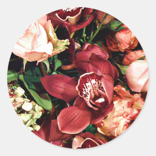 Sticker Rond Amour des orchidées_