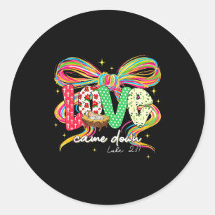 Sticker Rond Amour Descendit Coquette Arc Christian Noël Ba