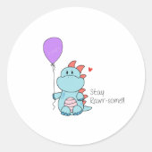 Sticker Rond amour dino (Devant)