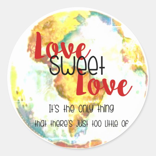 Sticker Rond Amour Douce Amour - Juste Trop Peu De Design (Devant)