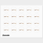 Sticker Rond amour doxie (Feuille)