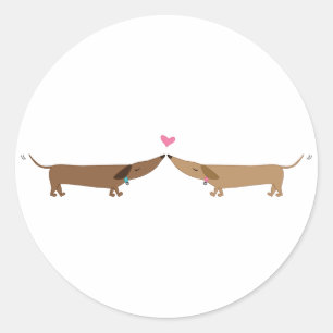 Sticker Rond amour doxie