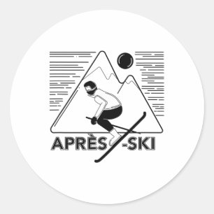 Sticker Rond Amour Drôle Apres Ski - Great Snow Lovers Cadeau