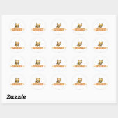 Sticker Rond Amour drôle Mon chat (Feuille)