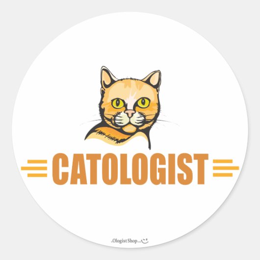 Sticker Rond Amour drôle Mon chat (Devant)