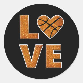 Sticker Rond Amour du basket-ball (2)