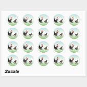 Sticker Rond Amour du groupe de sages (Feuille)