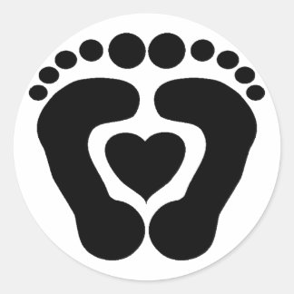Sticker Rond Amour du pied