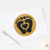 Sticker Rond Amour du pied (Enveloppe)