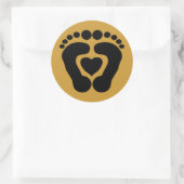 Sticker Rond Amour du pied (Sac)