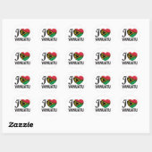 Sticker Rond Amour du Vanuatu (Feuille)
