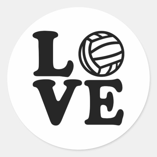Sticker Rond Amour du water polo (Devant)