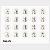 Sticker Rond Amour durable en fleurs (Feuille)